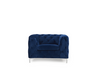 Alegra Blue Plush Armchair