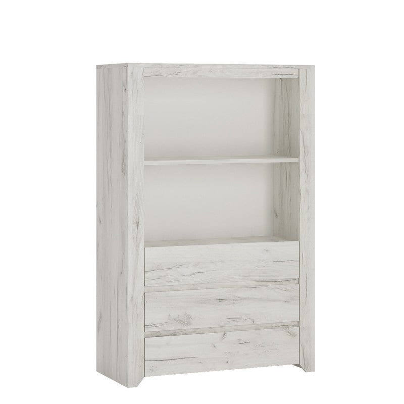 Axton Baychester 3 Drawer Cupboard with Open Shelf