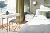 Gillmore Space Alberto Dressing Table White With Brass Accent