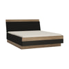 Axton Harding 160 cm Double Bed In Stirling Oak With Matt Black Fronts