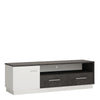 Axton Laconia 1 Door 2 Drawer Wide TV Cabinet In Slate Grey and Alpine White