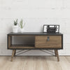 Axton Longwood Coffee Table With 1 Drawer In Matt Black Walnut.