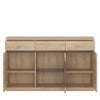 Axton Eastchester 3 Door 3 Drawer Glazed Sideboard