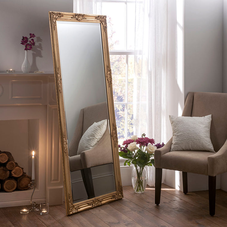 Yearn Baroque / Swept Florence Gold Leaf Mirror