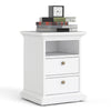 Axton Westchester Bedside 2 Drawers In White