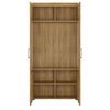 Axton Bronxwood Tall Wide 2 Door Glazed Display Cabinet in Grandson Oak