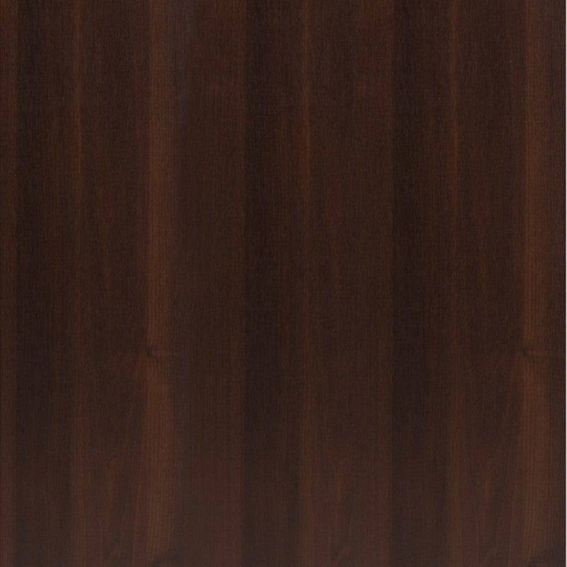 Axton Pelham Tall 2 Drawer Narrow Cabinet with Open Shelving In Dark Mahogany Melamine