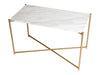 Gillmore Space Iris Rectangle Side Table White Marble Top