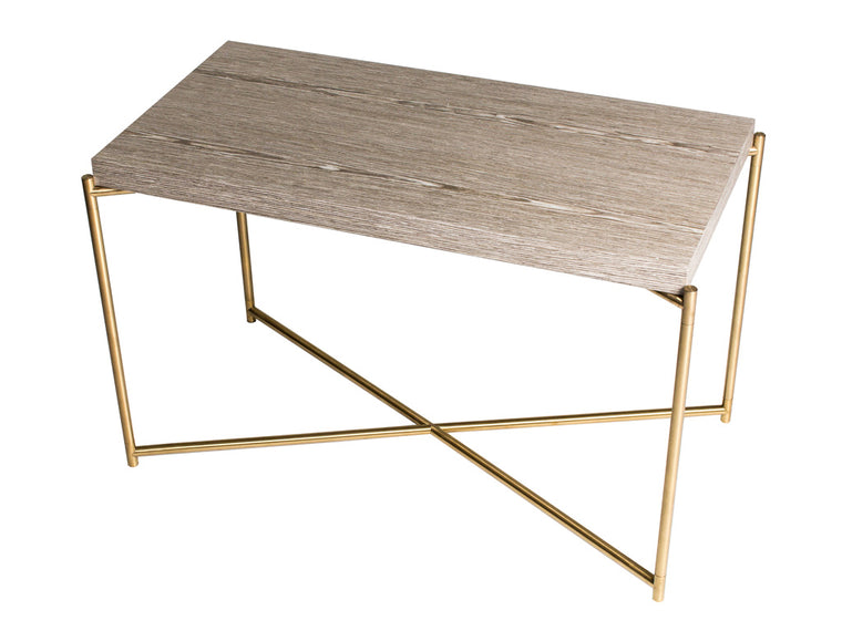 Gillmore Space Iris Rectangle Side Table Weathered Oak Top