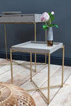 Gillmore Space Iris Square Side Table Weathered Oak Top