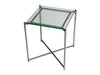 Gillmore Space Iris Square Side Table Clear Glass Top