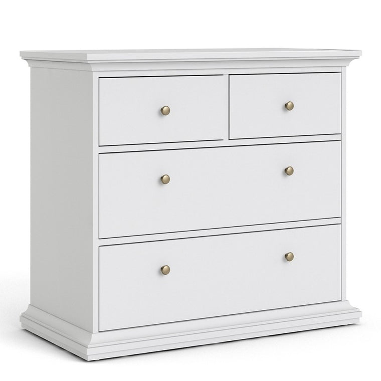 Axton Westchester Chest of 4 Drawers In White