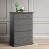 Axton Westchester  Chest of 6 Drawers In Matt Grey