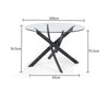 Mark Harris Marina 100cm Glass Dining Table