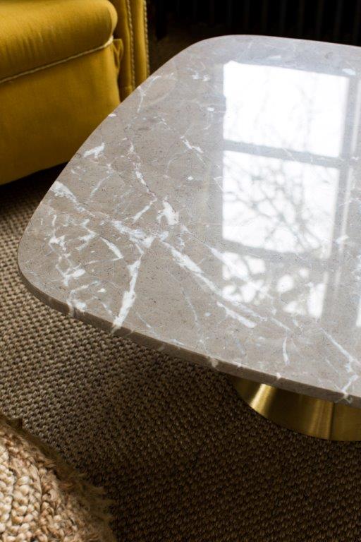 Gillmore Space Oscar Square Coffee Table White Marble 