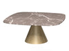 Gillmore Space Oscar Square Coffee Table Brown Marble