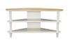 Bodiam Rochester Corner TV Unit 2 Shelves Antique White