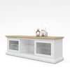 Axton Westchester TV Unit - Wide - 2 Doors 1 Shelf In White and Oak