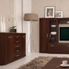 Axton Pelham 2 Door 5 Drawer Sideboard In Dark Mahogany Melamine