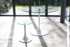 Gillmore Space Swan Circular Side Table Clear Glass Top
