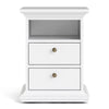 Axton Westchester Bedside 2 Drawers In White