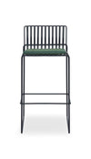 Gillmore Space Finn Bar Stool Conifer Green Upholstered & Black Frame