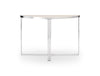 Gillmore Space Finn Demi Lune Console Table Pale Oak Top & Polished Chrome Frame