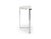 Gillmore Space Finn Demi Lune Console Table Pale Oak Top & Polished Chrome Frame