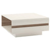 Axton Norwood Living Designer Coffee Table In White With A Truffle Oak Trim