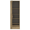 Axton Kingsbridge 1 Door 1 Drawer Narrow Glazed Display Cabinet