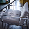 Gillmore Federico Mushroom Grey Velvet & Polished Frame Dining Chair