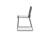 Gillmore Space Finn Stacking Dining Chair Silver Upholstered & Black Frame