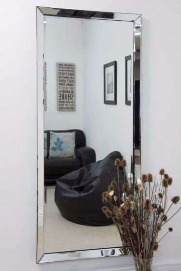Carrington All Glass Angled Frame Full Length Mirror 178 x 76 CM