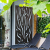 Carrington Extra large Metal Flame Design Decorative Garden Screen 180cm X 90cm