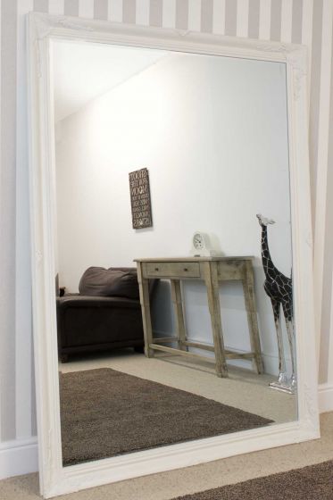 Carrington White Extra Large Leaner Mirror 201 x 140 CM
