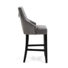 Hawksmoor Chandler Ring Back Brushed Velvet Grey Bar Chair