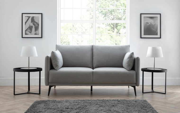 Julian Bowen Rohe 2 Seater Sofa Light Grey