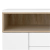 Axton Blauzes Sideboard 3 Drawers 3 Doors In White and Oak