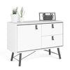 Axton Longwood Sideboard With 1 Door + 2 Drawers In Matt White