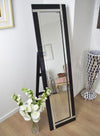 Carrington Black All Glass Cheval Mirror 150 x 40 CM