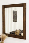 Carrington Dark Natural Wood Dress Mirror 118 x 92 CM