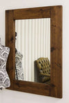 Carrington Dark Natural Wood Large Dress Mirror 122 x 91 CM