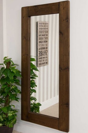 Carrington  Dark Natural Wood Full Length Mirror 183 x 91 CM