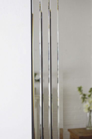 Carrington All Glass Bevelled Square Corner Wall Mirror 100 x 70 CM