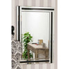 Carrington Black All Glass Mirror 90 x 60 CM