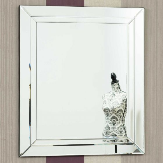 Carrington All Glass Mirror 68 x 58 CM