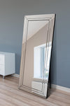 New Double Bevel Large Modern Venetian Cheval Free Standing Mirror 5Ft7 X 1Ft11 (170 X 58cm)