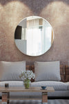 All Glass Bevelled Classic Design Round Mirror 110 x 110CM